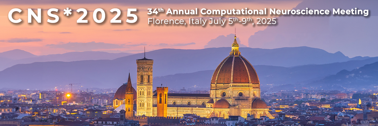 Banner of CNS*2025 showing a Florence skyline